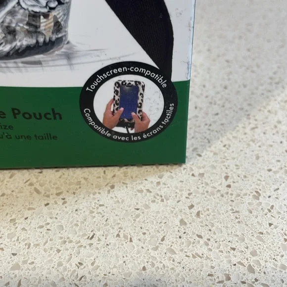 Kate Spade NIB Waterproof Leopard Phone Pouch - Black, Tan, White - Picture 9 of 12